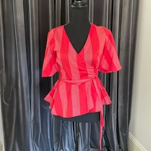 Orange Loft Wrap top